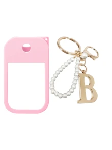 2个/1个（30毫升）免洗洗手液喷雾瓶保护套，26个金色珍珠字母喷雾瓶标记笔，硅胶喷雾瓶防摔防撞保护套，带钥匙扣设计，方便携带，可轻松挂在包包、钥匙或儿童背包上，耐磨、防水、可水洗、可重复使用，适用于免洗洗手液喷雾瓶，旅行、户外活动、礼品、万圣节礼物、圣诞节礼物。 - 粉色 - 查看 11