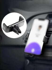 2-In-1 Car CD Slot & Air Vent Phone Holder, Dual Installation, Compatible With Smartphones, PC/ABS Material, Car Accessories | Stylish Phone Holder, Navigation Phone Holder, Smartphone Clip, Car Interior Accessories, Car Supplies, Car Essentials, Car Parts - Black - View 7