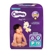 Fralda Cremer Hiper P 72 Unidades - Roxo - Visão 1