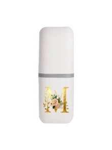 Soporte para cepillo de dientes portátil en color oro rosa, mantiene tu cepillo de dientes limpio y fácil de transportar. Estante para cepillo de dientes para viajes, tapa de vaso portátil para cepillo de dientes, apto para viajes, campamentos, viajes de negocios y escuela, vaso multiusos para cepillo de dientes, vaso de lavado portátil, set de almacenamiento de cepillo de dientes y artículos de tocador, caja de almacenamiento de artículos de tocador minimalista, artículo de viaje esencial, accesorio de baño, artículos del hogar y almacenamiento (blanco) - Multicolor - Ver 14