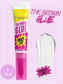 Gel GLUE modelador de cejas 3D, resistente al agua y al sudor, de secado rápido, gel de maquillaje para dar forma a las cejas, aspecto natural, transparente y ligero, fijador para el maquillaje de cejas, regalo para mujeres, Día de San Valentín/Día de la Madre Gel transparente impermeable para cejas - Gel transparente para cejas claro, efecto de laminación de cejas, cera para cejas sin residuos GLUE - 1 Pza - Ver 1