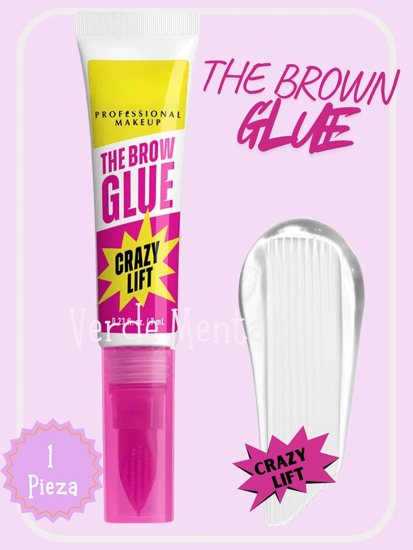 Gel GLUE modelador de cejas 3D, resistente al agua y al sudor, de secado rápido, gel de maquillaje para dar forma a las cejas, aspecto natural, transparente y ligero, fijador para el maquillaje de cejas, regalo para mujeres, Día de San Valentín/Día de la Madre Gel transparente impermeable para cejas - Gel transparente para cejas claro, efecto de laminación de cejas, cera para cejas sin residuos GLUE - 1 Pza - Ver 1