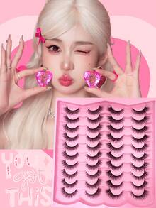 Beauty Showme 20pcs 5D Silk False Eyelashes, Natural Looking Eyelash Extensions - F-xY011 - View 9