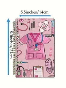 Nurse Notebook With Cute Illustrations, Thick Pages, Silent Flip, Medical Assistant Daily Planner, Nurse's Day Appreciation Gift, Medical Assistant & Nurse Spiral Notebook