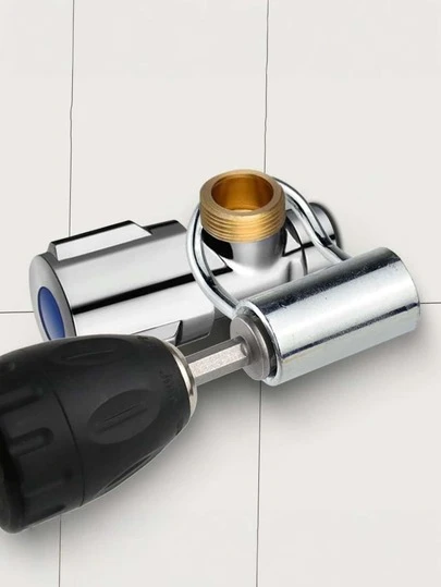 1Set Angles Valves Tool Alloy Steel Manual Electric Drill Compatible Delicate Wrench For Narrow Plumbing Work Small Space Plumbing Tool, Valve Wrench, Precision Tool, Sturdy Wrench, Plumbing Accessory, Household Valve Maintenance Tools