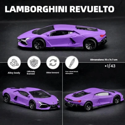 Burago 1:43 Scale  Revuelto Sports Car Model, Diecast Alloy Replica Toy, Collectible Gift For Men