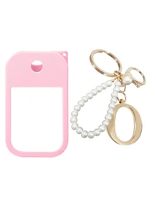 2个/1个（30毫升）免洗洗手液喷雾瓶保护套，26个金色珍珠字母喷雾瓶标记笔，硅胶喷雾瓶防摔防撞保护套，带钥匙扣设计，方便携带，可轻松挂在包包、钥匙或儿童背包上，耐磨、防水、可水洗、可重复使用，适用于免洗洗手液喷雾瓶，旅行、户外活动、礼品、万圣节礼物、圣诞节礼物。 - 粉色 - 查看 16