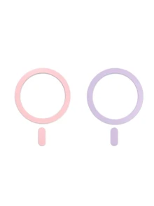 2pcs Wireless Charging Painted Iron Disc Magnetic Rings, Adhesive Magnetic Phone Holder Accessories, Universal Magnetic Sticker With Separate Tail Magnet, Enhance Magnetic Force Slim Fit No Trace No Damage Phone Magnetic Accessories - Multicolor - View 11