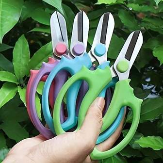 1/3Pcs Professional Pruning Shears, Comfortable Grip For Both Hands, Classic Style, Stainless Steel Blades, Manual Gardening Shears, Suitable For Flower Arranging, Pruning Gardening, Plant Pruning, Picking Fruits