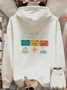 Sudadera con Capucha para Hombre, Sencilla y Práctica, Adecuada para el Trabajo - Blanco - Ver 8