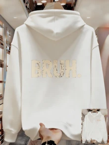 Sudadera con Capucha para Hombre de Tela Delicada Ajustada No Irritante Adecuada para Piel Sensible Ropa de Invierno para Hombre - Blanco - Ver 1