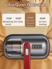 GENAI Powerful Mite Vacuum Cleaner With UV Sterilization, Heat Drying & LCD Display, Silent Dust Removal For Bed & Sofa