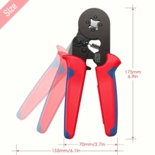 Crimping Terminals And Crimping Tool Set, Coil Crimping Tool Kit, Wire Terminal Kit, Includes 200/400/800/1200-Piece Wire Connectors, Insulated VE Tubular Crimping Terminals, Self-Adjusting Ratchet Wire Crimping Tool Kit Crimping Pliers Set HSC8 6-4A, 6-6A, Suitable For DIY Wiring Projects, Domestic Electrical Work, Electrical Repairs, - Multicolor - View 6