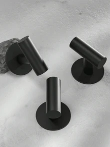 2个壁挂式衣钩，多功能挂钩，免钻孔设计，黑色或银色可选，适用于浴室、卧室等场所，可悬挂外套、围巾、毛巾等。是感恩节、圣诞节、新年、开学季的完美礼物。 - 彩色 - 查看 4