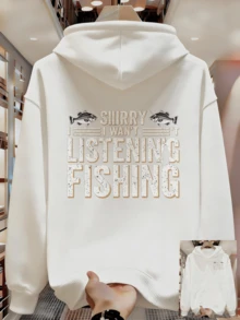 Sudadera con Capucha Estampada para Hombre - Blanco - Ver 8