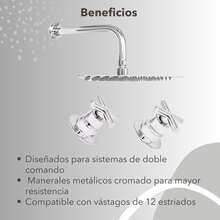 Square Shower Head 20cm With Round Tube 40cm And Metal Handles, Silver Shower Accessories Ideal For Modern Bathroom Remodeling. - 銀色 - 查看 4