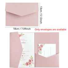 25pcs Tri-Fold Pocket Wedding Invitation Cards With Envelopes, Simple Invitation Cards For Engagement, Quinceañera, Christening, DIY Invitations, 5*7 Inch Invitations, Pocket Invitations, Customized Invitations, Christmas Cards - Burgundy - View 5