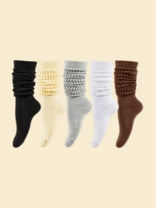 1/3/5 Paar Damen Schwarze Mode Bubble Plüsch Socken, Komfortabel, Atmungsaktiv, Klassisch, Europäischer Stil, Lässig Socken, Knöchelhoch, Passend zu verschiedenen Modemarken, Leinenschuhen, Sneakers - Schwarz - Übersicht 7