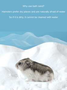 1 Bag 500g Small Pet Hamster Bath Sand, Soft & Hamster Bathing Supplies - White - View 5