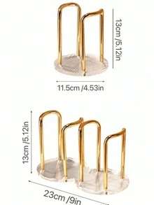 1pc Acrylic Disposable Cup Holder-Single Cup/Double Cup Holder, Multi-Color Storage Rack For Home - 彩色 - 查看 8