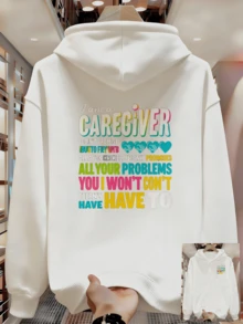 Suéter con capucha para hombre de primavera y otoño Color sólido básico sin errores en cómo combinar Sudaderas - Blanco - Ver 1
