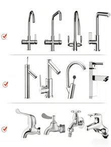 1pc Creative 360° Rotatable Faucet Extender With 2 Modes-Longer, Spin, Splash-Proof Nozzle For Upgraded Kitchen Water Saving! - Bạc - Xem 6