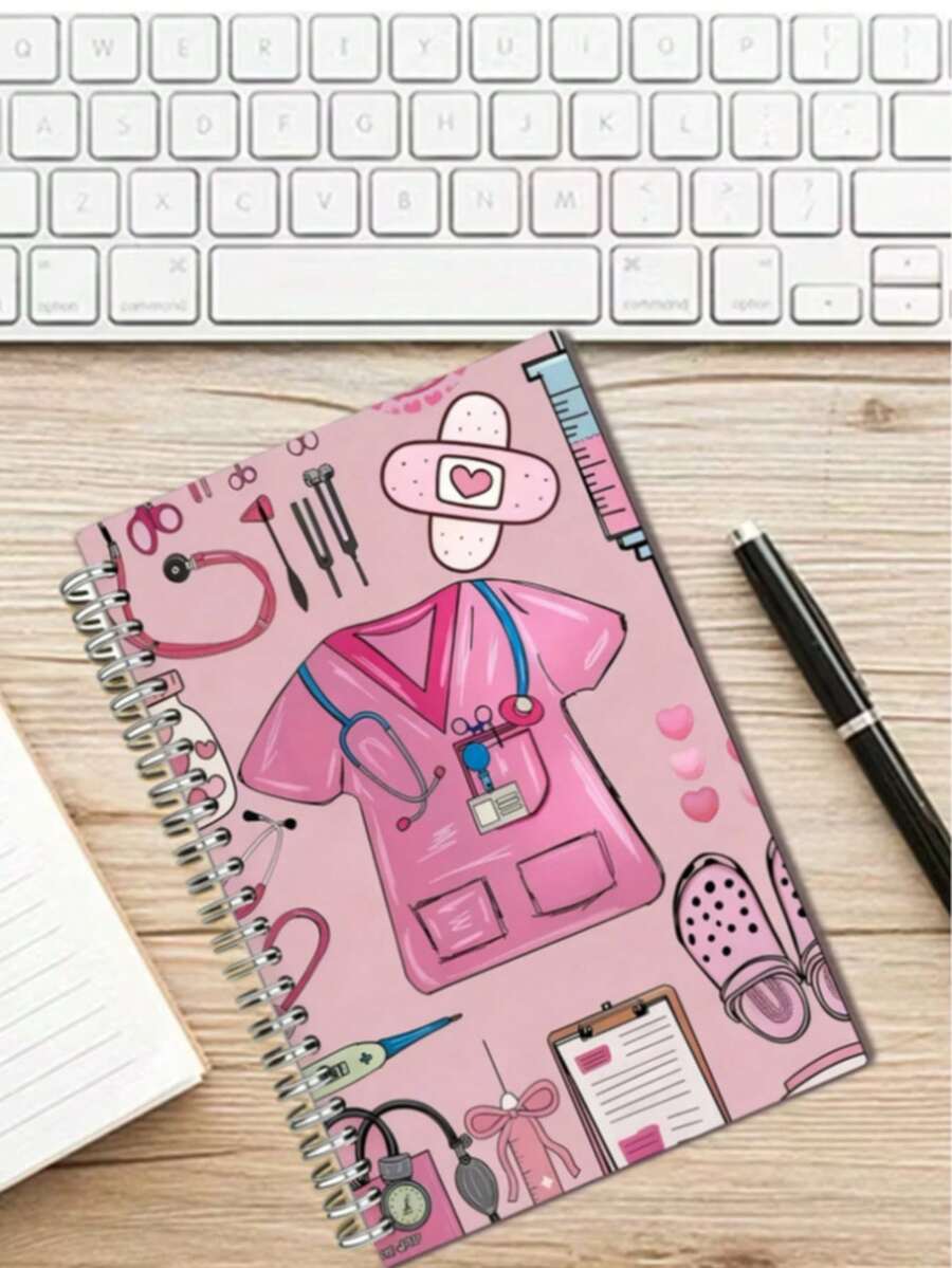 Nurse Notebook With Cute Illustrations, Thick Pages, Silent Flip, Medical Assistant Daily Planner, Nurse's Day Appreciation Gift, Medical Assistant & Nurse Spiral Notebook