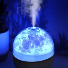 Humidificador Petal, humidificador, humidificador para flores preservadas, difusor de aromaterapia USB portátil para coche, bruma hidratante con luz nocturna y sonido suave. Adecuado para dormitorios, oficinas, salones, escritorios y vehículos. - Morado - Ver 4