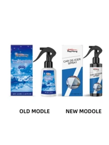 rayhong 100ml Car Deicing Spray, Windshield Cleaner, Quickly Melts Ice And Frost, Efficient Formula Penetrates And Dissolves Ice, Shortens Deicing Time, Gentle On Car Paint And Glass Surface