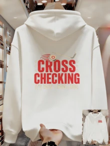 Sudadera Casual Estampada para Hombre con Cordón y Bolsillos Sudadera para Hombre - Blanco - Ver 8