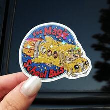 90s Millennial Funny School Bus Show Sticker - Vintage Hop Television Decal For Automobiles, Electronics, Hydration Containers, Notebooks - Durable PP Material, Perfect For School Fans School Supplies - Multicolor - View 12