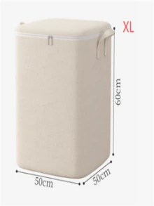 1 pieza Caja de almacenamiento plegable extra grande, hecha de lino, a prueba de humedad, diseño de múltiples compartimentos, resistente y duradera, adecuada para almacenar ropa, ropa de cama, juguetes, cajas, suministros para autocaravanas y artículos del hogar. Solución de almacenamiento multifuncional para ropa, armario del dormitorio y otros artículos. - Blanco - Ver 13