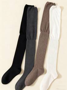 1/2/3 双层女士过膝袜，夏季长筒袜，秋冬季薄款高筒袜，防滑，小腿不紧绷，冬季长筒袜搭配长靴，JK裙，Y2K。