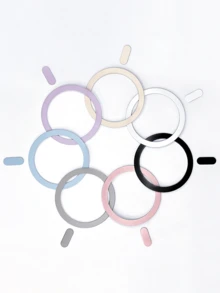 2pcs Wireless Charging Painted Iron Disc Magnetic Rings, Adhesive Magnetic Phone Holder Accessories, Universal Magnetic Sticker With Separate Tail Magnet, Enhance Magnetic Force Slim Fit No Trace No Damage Phone Magnetic Accessories - Multicolor - View 9