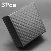 3/6/10pcs Black Square Paper Jewelry Boxes, Sponge Lining, Gift Packaging And Storage, Elegant Black Square Paper Jewelry Boxes, Sponge Lining, Gift Packaging And Display