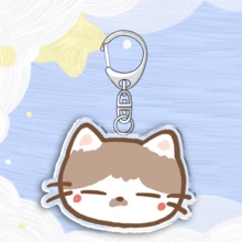 1pc Cute Cat Cartoon Acrylic Keychain/Gift For Couples And Fans/Car Key Chain/Bag Pendant - Multicolor - View 7