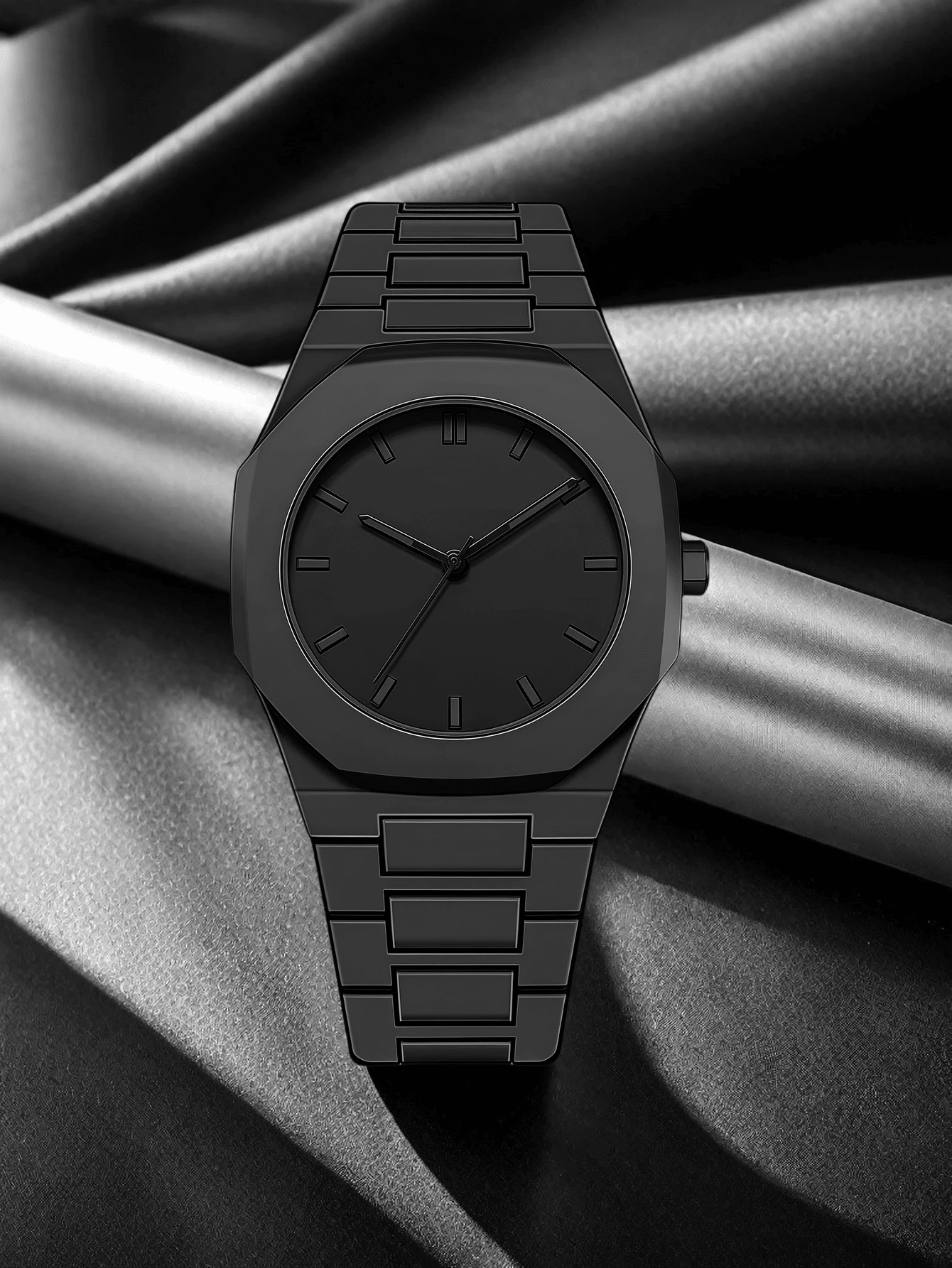 1pc Student Casual Quartz Wristwatch, Suitable For Daily Wear Or As A Gift - Black - View 1