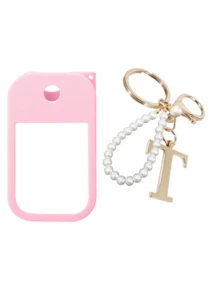 2个/1个（30毫升）免洗洗手液喷雾瓶保护套，26个金色珍珠字母喷雾瓶标记笔，硅胶喷雾瓶防摔防撞保护套，带钥匙扣设计，方便携带，可轻松挂在包包、钥匙或儿童背包上，耐磨、防水、可水洗、可重复使用，适用于免洗洗手液喷雾瓶，旅行、户外活动、礼品、万圣节礼物、圣诞节礼物。 - 粉色 - 查看 23