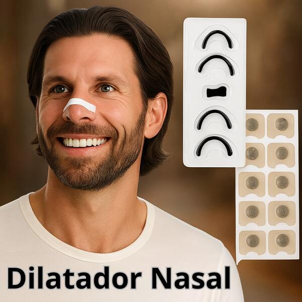 Dilatador  Premium Alívio Congestão Ar Narinas Respiração 4 Dilatadores Aplicador Magnético