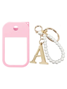 2个/1个（30毫升）免洗洗手液喷雾瓶保护套，26个金色珍珠字母喷雾瓶标记笔，硅胶喷雾瓶防摔防撞保护套，带钥匙扣设计，方便携带，可轻松挂在包包、钥匙或儿童背包上，耐磨、防水、可水洗、可重复使用，适用于免洗洗手液喷雾瓶，旅行、户外活动、礼品、万圣节礼物、圣诞节礼物。 - 粉色 - 查看 32