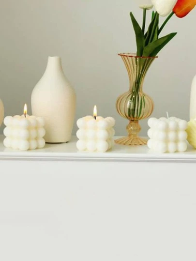 1个泡泡立方体蜡烛，香氛蜡烛，美观的大豆蜡烛，家居香氛蜡烛，芳香疗法装饰蜡烛，可爱房间装饰，卧室装饰，婚礼中心装饰品，返校宿舍装饰，情人节、生日礼物