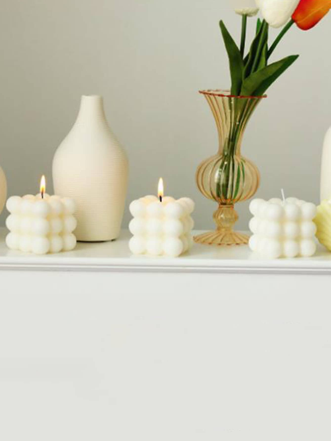 1个泡泡立方体蜡烛，香氛蜡烛，美观的大豆蜡烛，家居香氛蜡烛，芳香疗法装饰蜡烛，可爱房间装饰，卧室装饰，婚礼中心装饰品，返校宿舍装饰，情人节、生日礼物