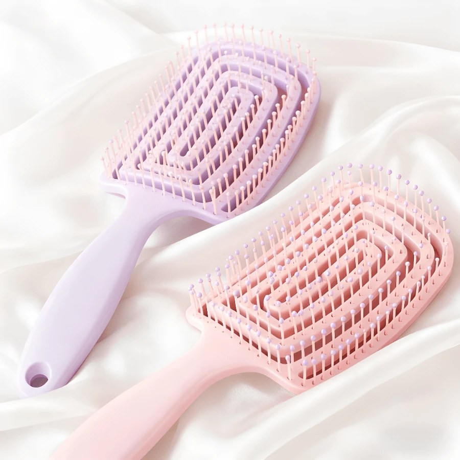 1 chiếc lược chải tóc tạo độ phồng, gỡ rối, có rãnh - Dụng cụ massage rỗng cho nữ tại nhà và salon, sử dụng được cả khi ướt và khô, tạo kiểu tóc bồng bềnh cho tóc dài xoăn, lược chải tóc màu Macaron có rãnh phía sau - sử dụng được cả khi ướt và khô, tạo kiểu tóc bồng bềnh cho tóc dài xoăn, lược massage đệm khí - dụng cụ gỡ rối, tạo độ phồng cho nữ. Đồ dùng làm đẹp khi đi du lịch, dụng cụ làm tóc, đồ dùng cho tóc, đồ dùng cần thiết khi đi du lịch, thợ cắt tóc, nhà tạo mẫu tóc, phụ kiện thợ cắt tóc, ngày lễ tình nhân, đồ dùng cho tóc, nhà tạo mẫu tóc, tiệm cắt tóc, salon, đồ dùng cần thiết khi đi nghỉ mát, sản phẩm chăm sóc tóc, tiệm cắt tóc, quà tặng Valentine, đồ dùng cần thiết khi đi du lịch cho nữ, dụng cụ tạo mẫu tóc. - ngẫu nhiên - Xem 1
