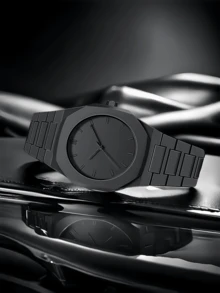 1pc Student Casual Quartz Wristwatch, Suitable For Daily Wear Or As A Gift - Black - View 3