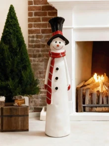 This Resin Santa Claus/Snowman Statue Is Suitable For Indoor And Outdoor Christmas Decoration And Home Decor. It Is An Ideal Choice For Christmas Decoration, New Year's Gifts, Christmas Supplies, Christmas Parties, Christmas Holidays, And Christmas Gifts. - Multicolor - View 8