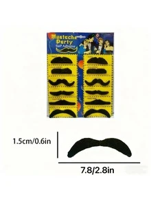 (6pcs/Set) Realistic Fake Mustaches - Creative And Fun Facial Hair For Stage Performances, Role-Playing, And Costumes. Black Mustaches, High-Quality Material, And Detailed Design. Suitable For Various Occasions. A Perfect Gift For Friends, Family, And Loved Ones, As Well As Party Favors, Birthday Presents, And New Year's Gifts. An Ideal Home And Gift Item.