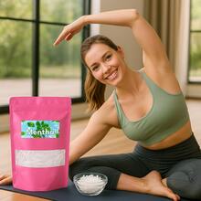 Desbloquea la frescura del verano, Cristales naturales de menta - Adecuados para spa y sauna, Fragancia fresca de menta, Frescura duradera, Ideal para inhalación de vapor y relajación - Empaque en bolsa sellada reutilizable, Adecuado como regalo de Navidad, Halloween y Pascua