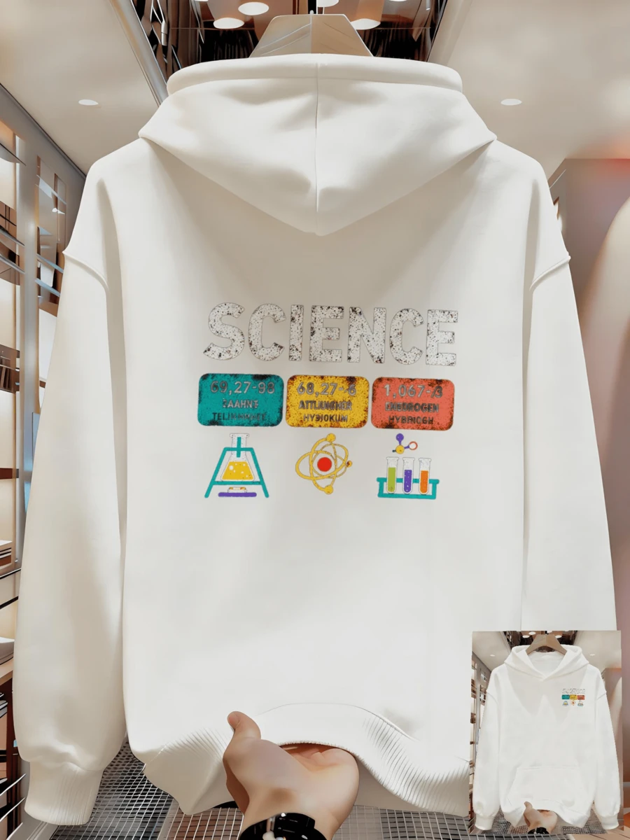 Sudadera con Capucha para Hombre, Sencilla y Práctica, Adecuada para el Trabajo - Blanco - Ver 1