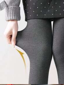 1pc 230g Women's Warm Stockings, Grey Long Socks Tight Pants, Cold Resistant Leggings For Business And Work, With Thick Fleece Pantyhose (Suitable For 5 °--5 °C) - Grey - View 5