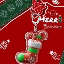 1pc Christmas Gift Cartoon Acrylic Keychain/Gift For Couples And Fans/Car Key Chain/Bag Pendant - Multicolor - View 4